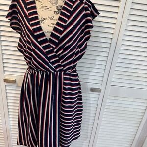 Striped Navy and White Dress